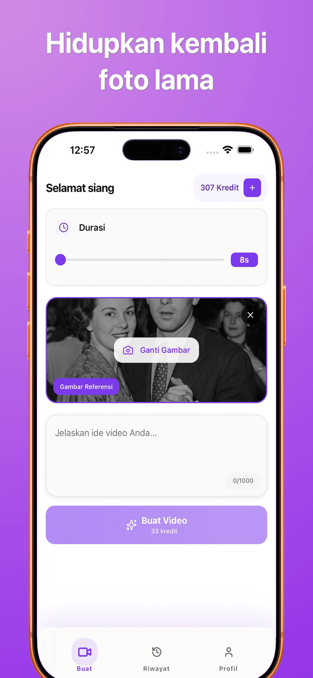 Tangkapan layar aplikasi Bonega AI 2