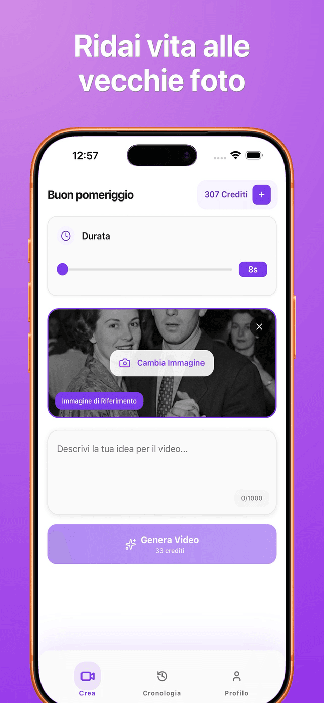 Screenshot dell’app Bonega AI 2