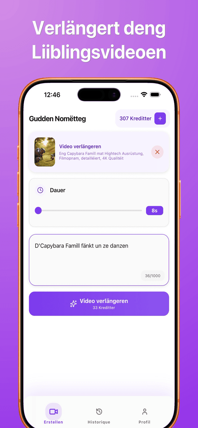 Screenshot vun der Bonega AI-App 3