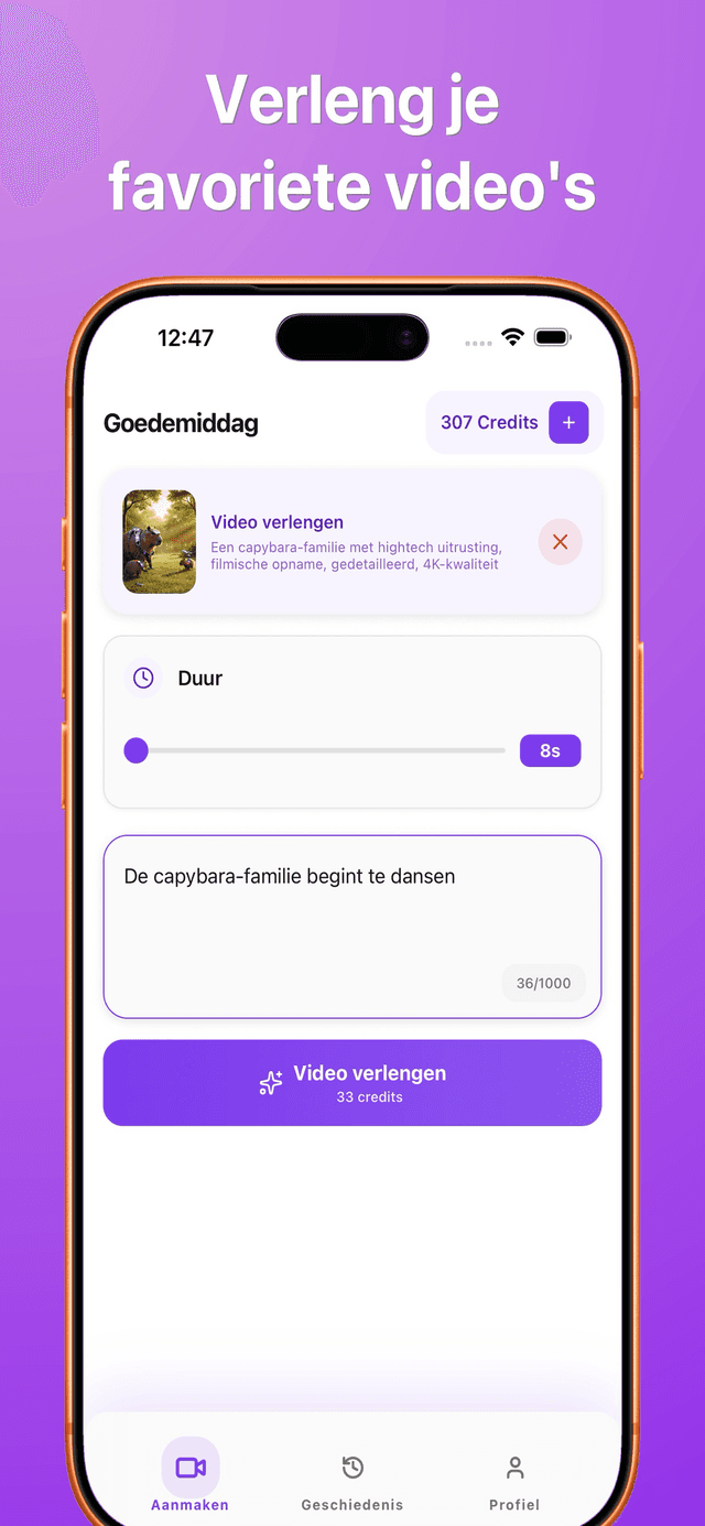 Schermafbeelding van de Bonega AI-app 3