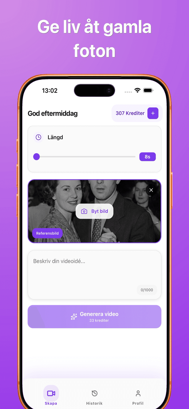 Skärmbild av Bonega AI-appen 2