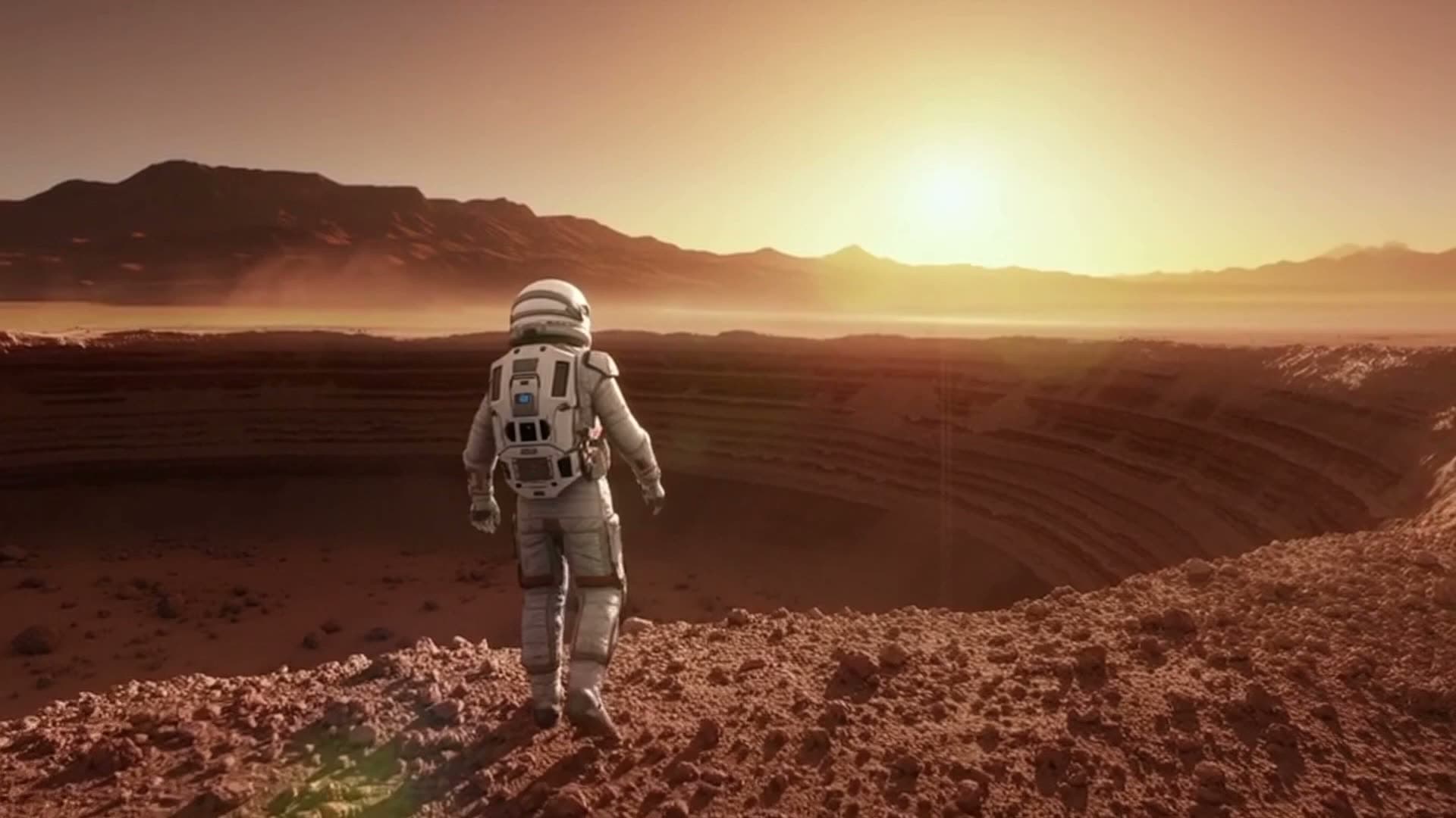 Sora 2 Pro, Mars Astronaut