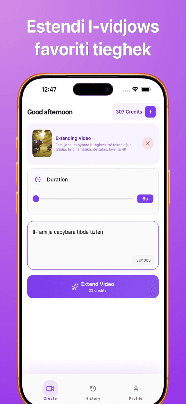 Screenshot tal-app Bonega AI 3