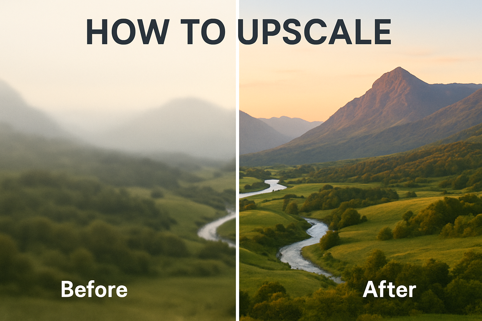 Before and After AI Video Upscaling